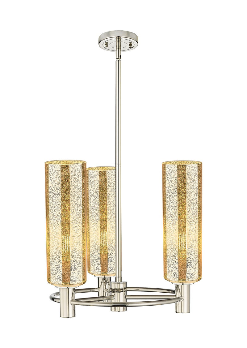 Innovations 434-3CR-PN-G434-12ME Three Light Pendant, Polished Nickel