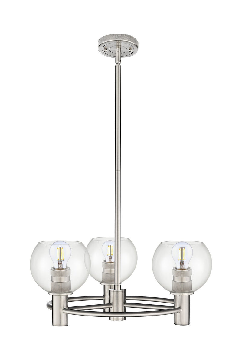 Innovations 434-3CR-SN-G122-6 Three Light Pendant, Satin Nickel