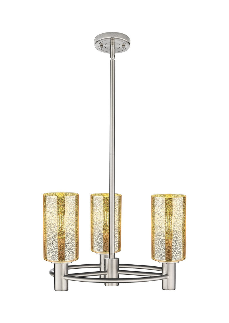 Innovations 434-3CR-SN-G434-7ME Three Light Pendant, Satin Nickel