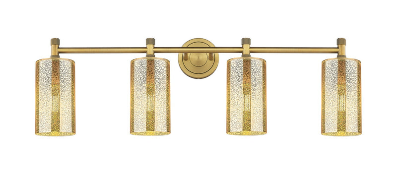 Innovations 434-4W-BB-G434-7ME Four Light Bath Vanity, Brushed Brass