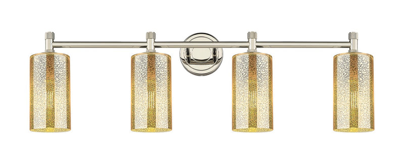 Innovations 434-4W-PN-G434-7ME Four Light Bath Vanity, Polished Nickel
