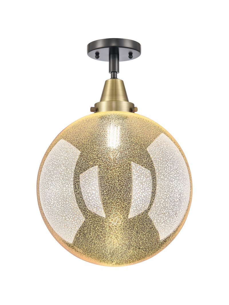 Innovations 447-1C-BAB-G208-12 One Light Semi-Flush Mount, Black Antique Brass