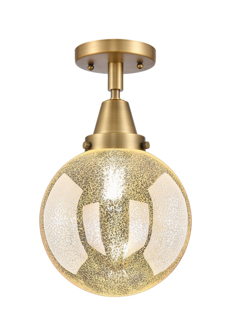 Innovations 447-1C-BB-G208-8 One Light Semi-Flush Mount, Brushed Brass