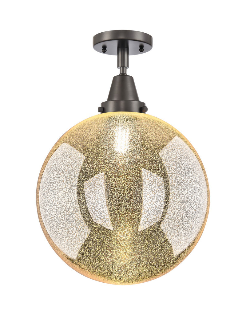Innovations 447-1C-OB-G208-12 One Light Semi-Flush Mount, Oil Rubbed Bronze