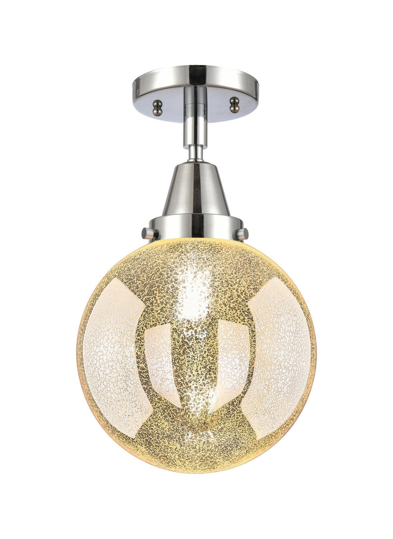 Innovations 447-1C-PC-G208-8 One Light Semi-Flush Mount, Polished Chrome