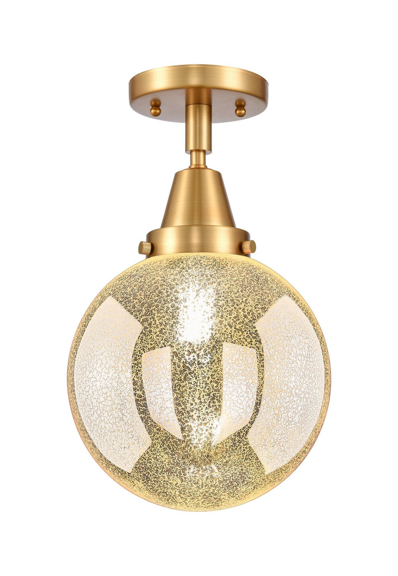 Innovations 447-1C-SG-G208-8 One Light Semi-Flush Mount, Satin Gold