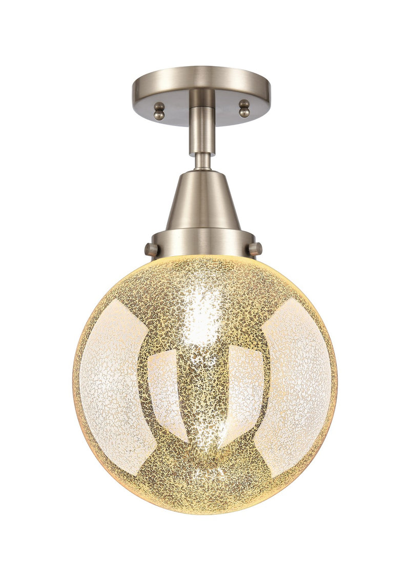 Innovations 447-1C-SN-G208-8 One Light Semi-Flush Mount, Brushed Satin Nickel