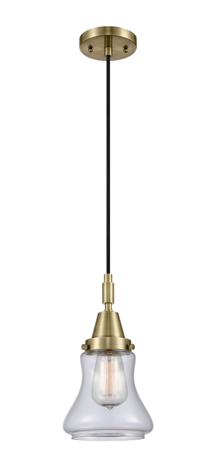 Innovations 447-1P-AB-G192 One Light Mini Pendant, Antique Brass