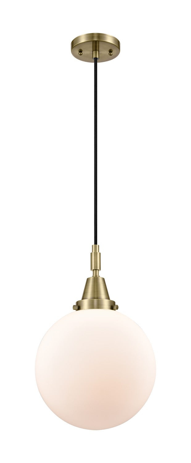 Innovations 447-1P-AB-G201-10 One Light Mini Pendant, Antique Brass