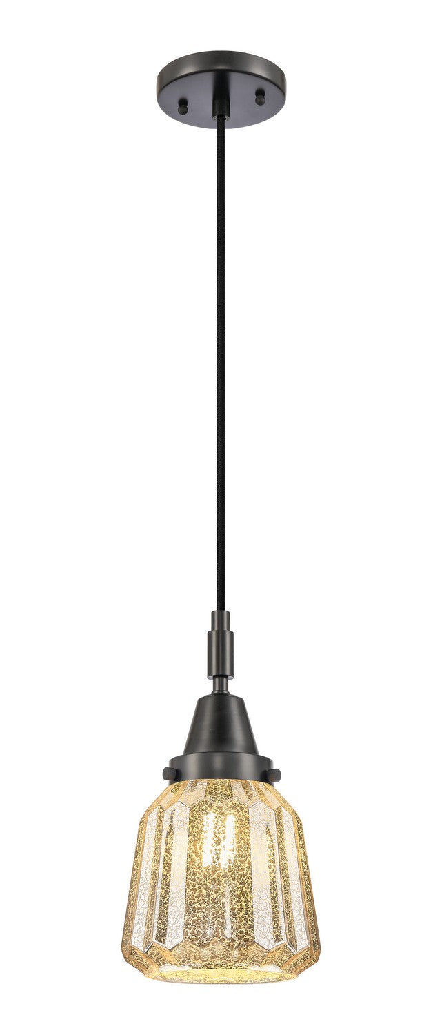 Innovations 447-1P-BK-G146 One Light Mini Pendant, Matte Black