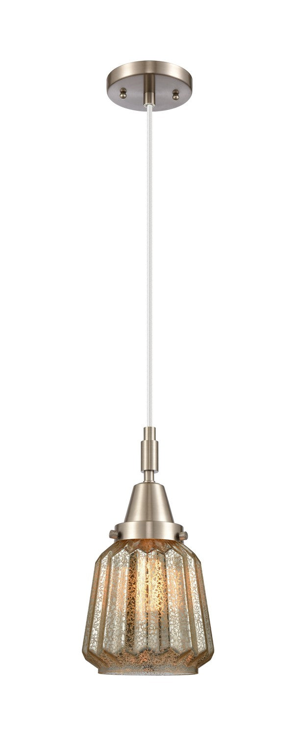Innovations 447-1P-SN-G146 One Light Mini Pendant, Brushed Satin Nickel