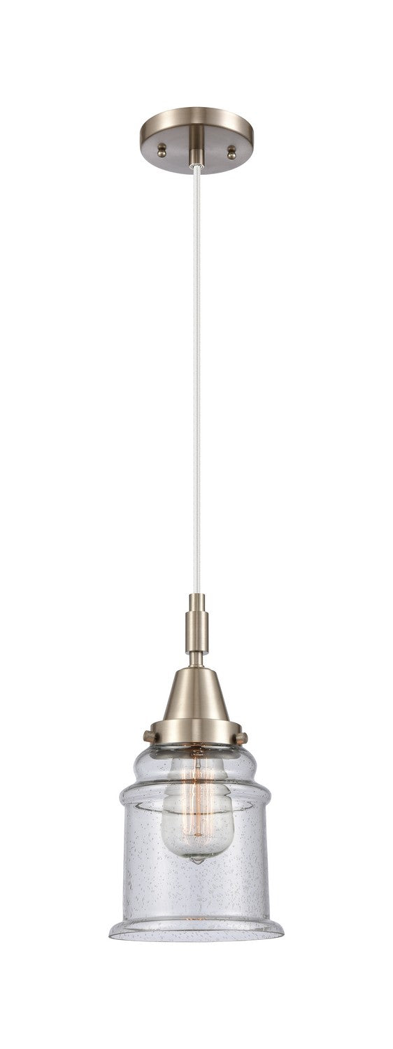 Innovations 447-1P-SN-G184 One Light Mini Pendant, Brushed Satin Nickel