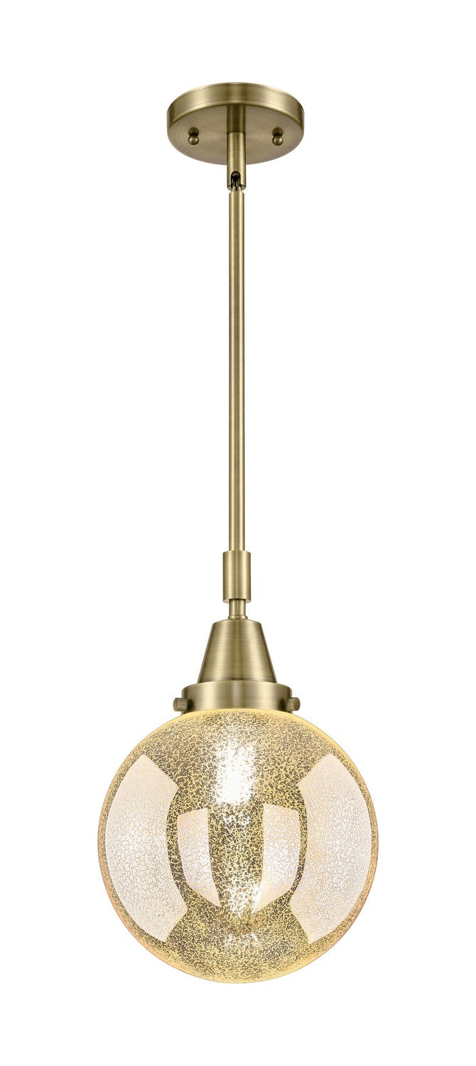 Innovations 447-1S-AB-G208-8 One Light Mini Pendant, Antique Brass