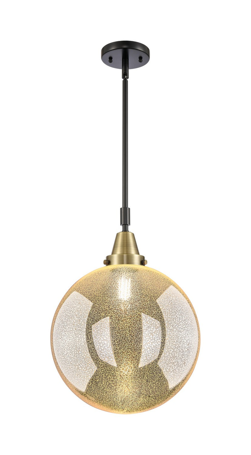 Innovations 447-1S-BAB-G208-12 One Light Mini Pendant, Black Antique Brass