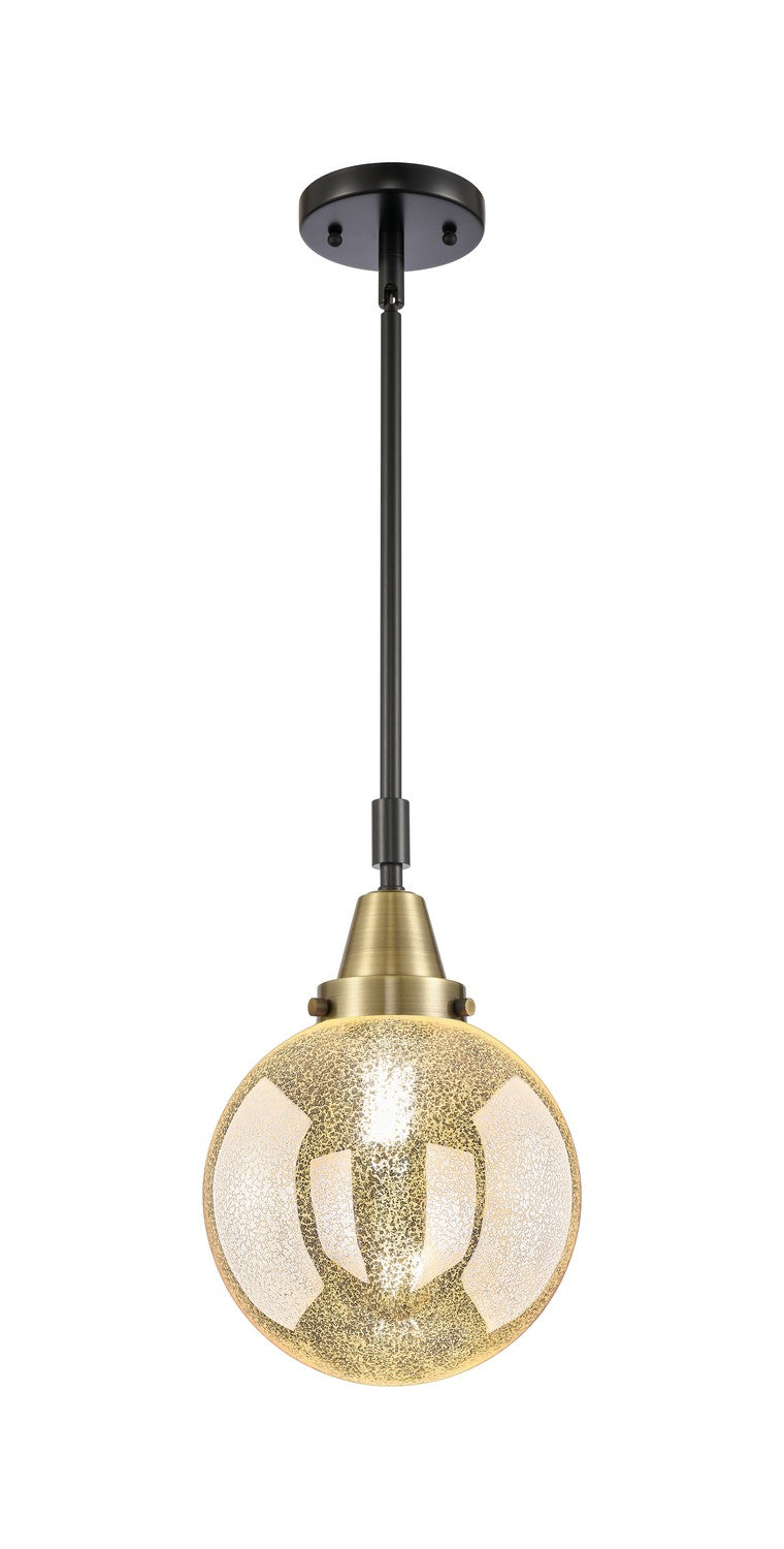 Innovations 447-1S-BAB-G208-8 One Light Mini Pendant, Black Antique Brass