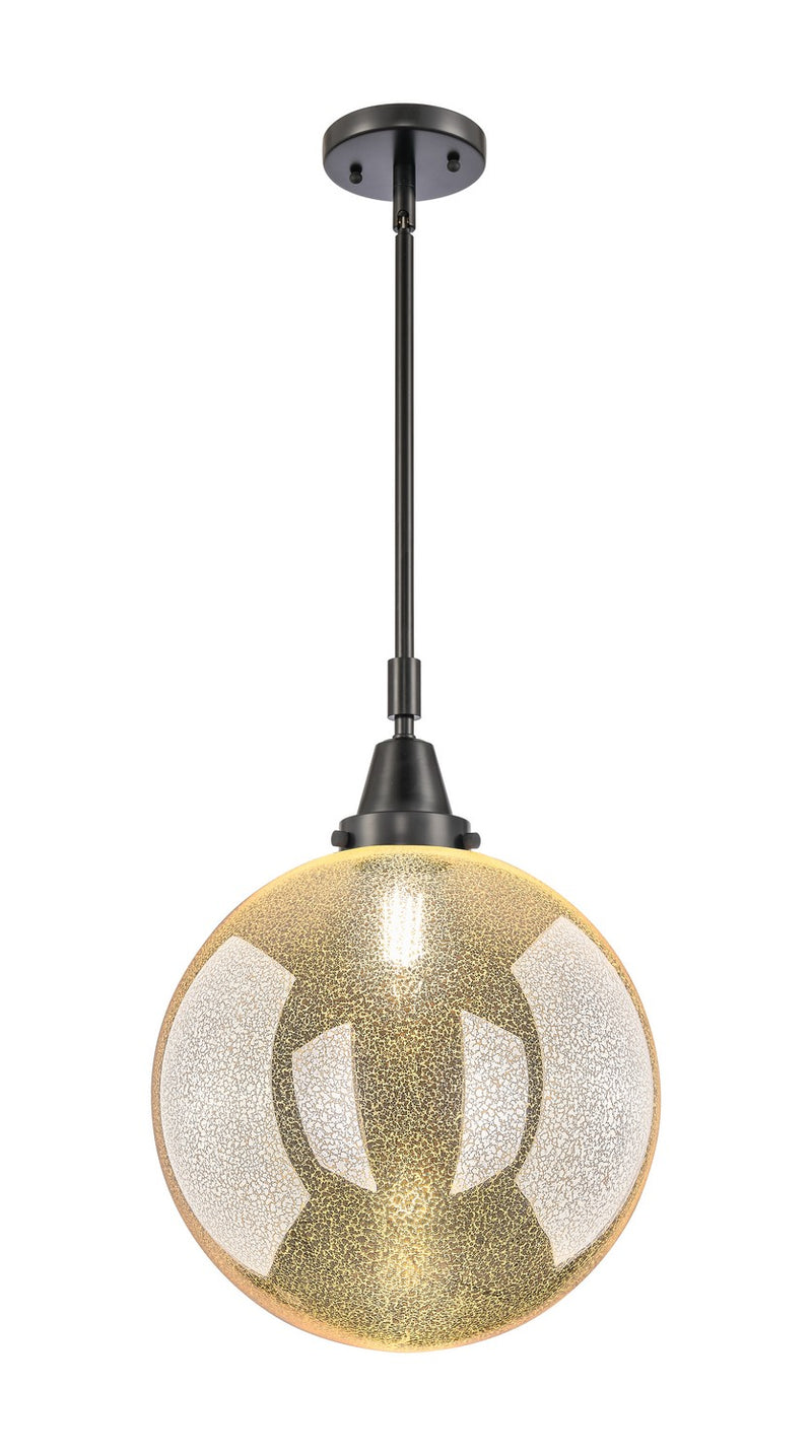 Innovations 447-1S-BK-G208-12 One Light Mini Pendant, Matte Black