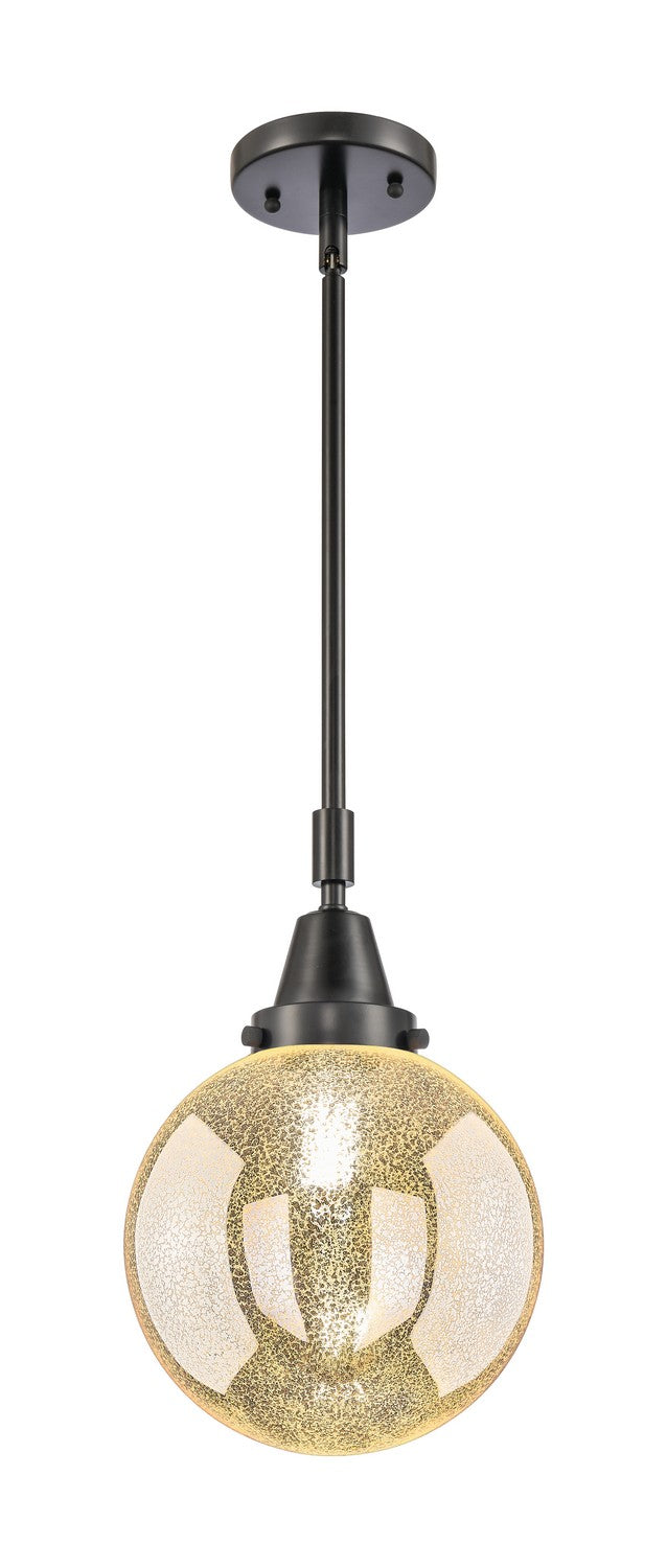 Innovations 447-1S-BK-G208-8 One Light Mini Pendant, Matte Black