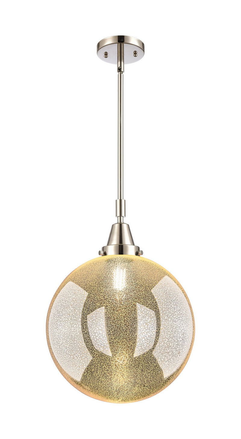 Innovations 447-1S-PN-G208-12 One Light Mini Pendant, Polished Nickel