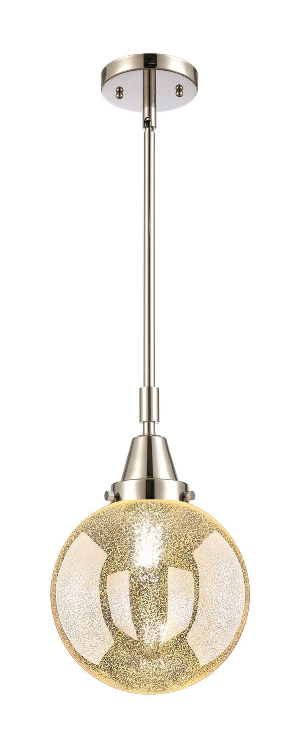 Innovations 447-1S-PN-G208-8 One Light Mini Pendant, Polished Nickel