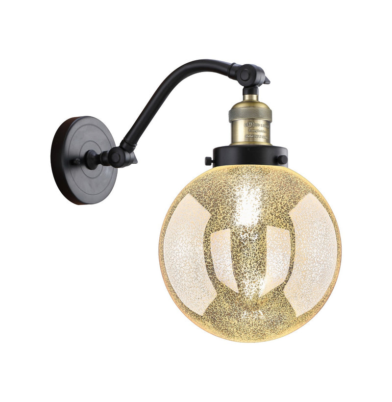 Innovations 515-1W-BAB-G208-8 One Light Wall Sconce, Black Antique Brass