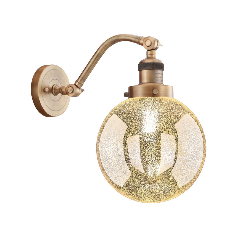 Innovations 515-1W-BB-G208-8 One Light Wall Sconce, Brushed Brass