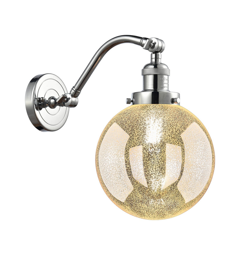 Innovations 515-1W-PC-G208-8 One Light Wall Sconce, Polished Chrome
