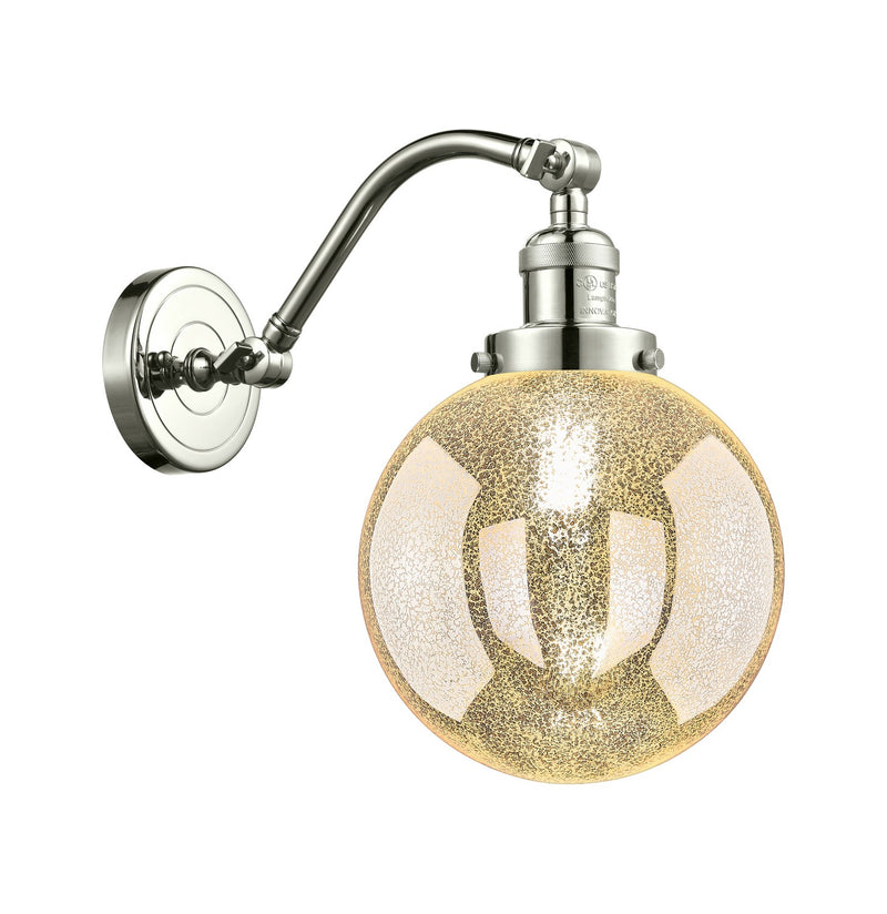 Innovations 515-1W-PN-G208-8 One Light Wall Sconce, Polished Nickel