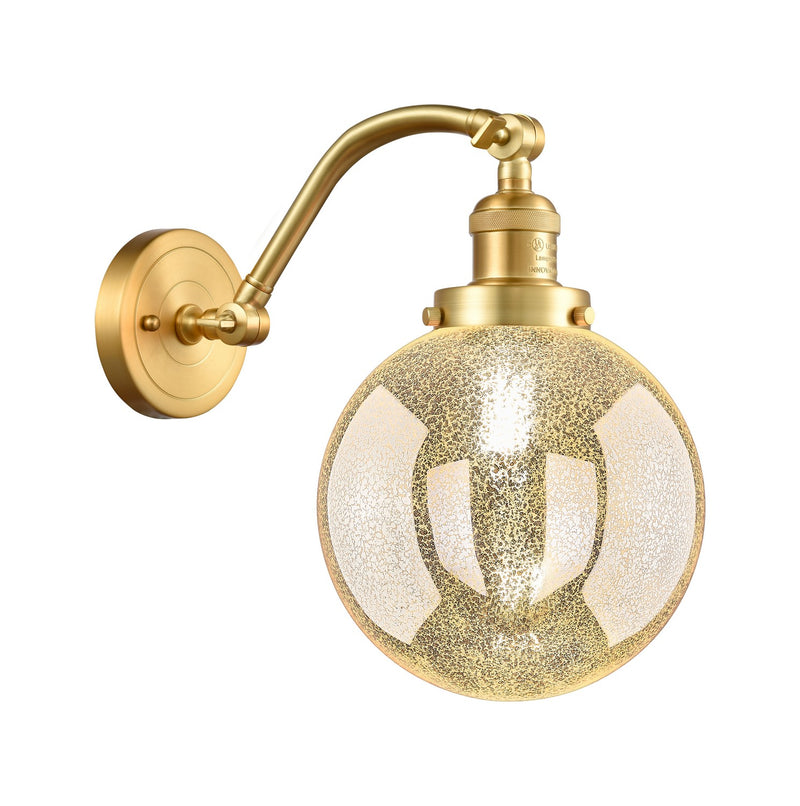Innovations 515-1W-SG-G208-8 One Light Wall Sconce, Satin Gold