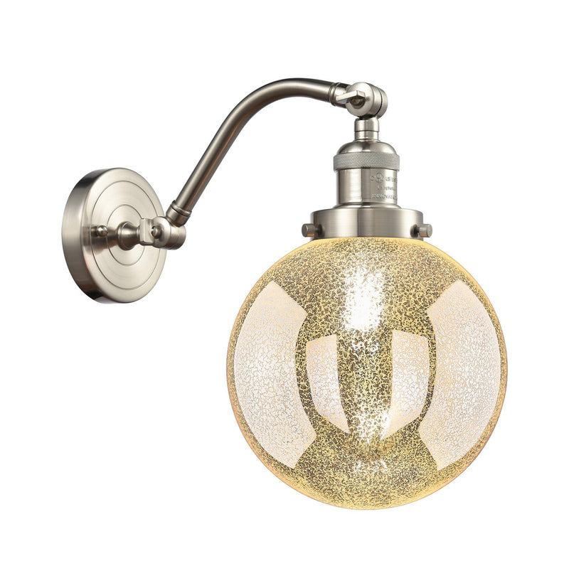 Innovations 515-1W-SN-G208-8 One Light Wall Sconce, Brushed Satin Nickel