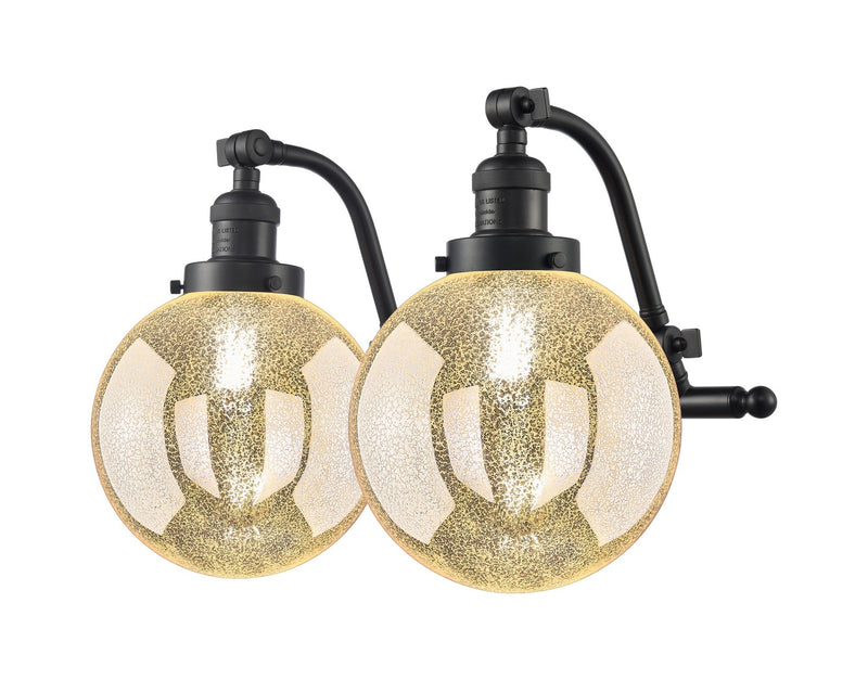 Innovations 515-2W-OB-G208-8 Two Light Bath Vanity, Oil Rubbed Bronze