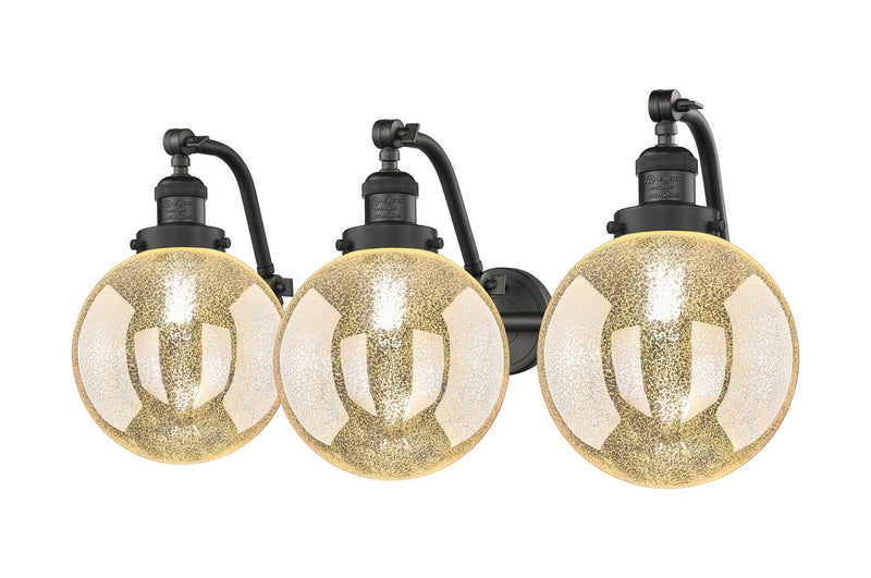 Innovations 515-3W-OB-G208-8 Three Light Bath Vanity, Oil Rubbed Bronze
