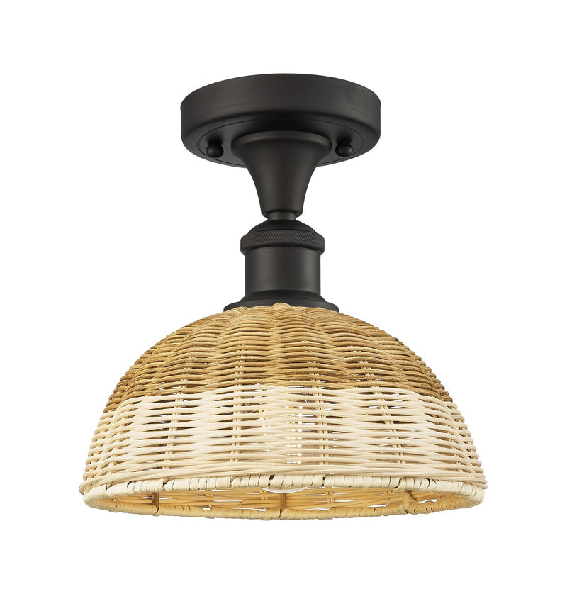 Innovations 516-1C-OB-NBD2-9-NAT One Light Semi-Flush Mount, Oil Rubbed Bronze