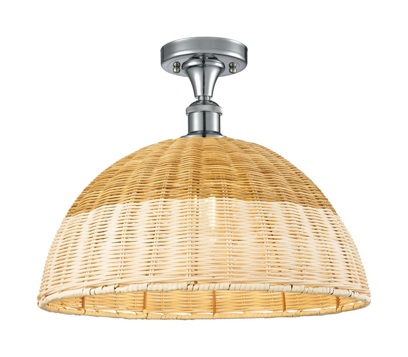 Innovations 516-1C-PC-NBD2-16-NAT One Light Semi-Flush Mount, Polished Chrome