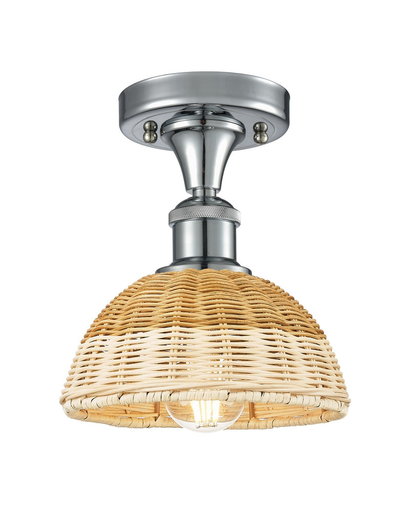 Innovations 516-1C-PC-NBD2-75-NAT One Light Semi-Flush Mount, Polished Chrome