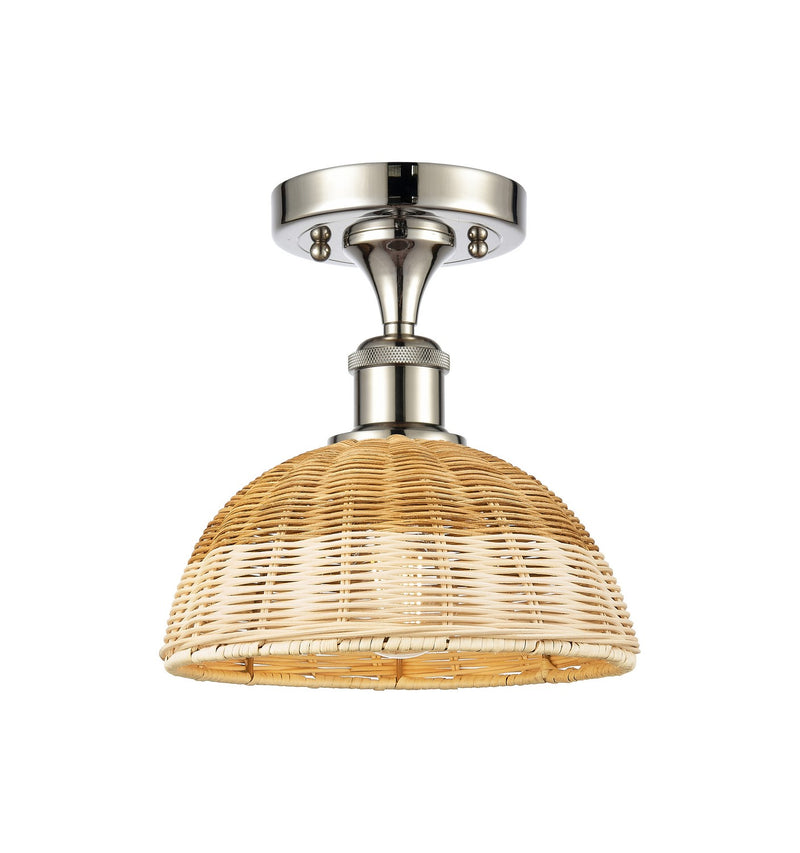 Innovations 516-1C-PN-NBD2-9-NAT One Light Semi-Flush Mount, Polished Nickel