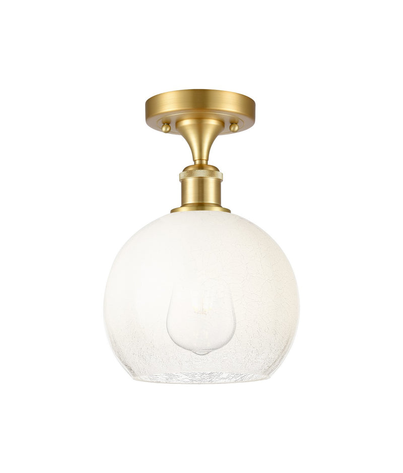 Innovations 516-1C-SG-G483-8OP One Light Semi-Flush Mount, Satin Gold