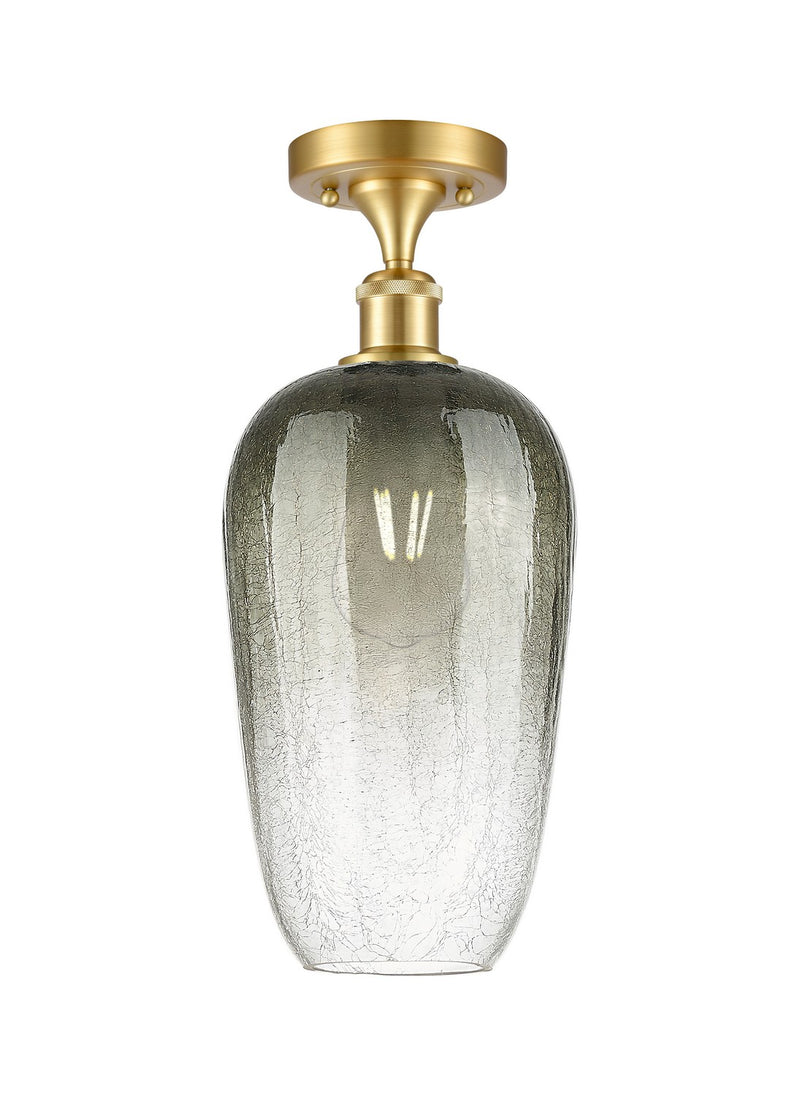 Innovations 516-1C-SG-G484-7SL One Light Semi-Flush Mount, Satin Gold