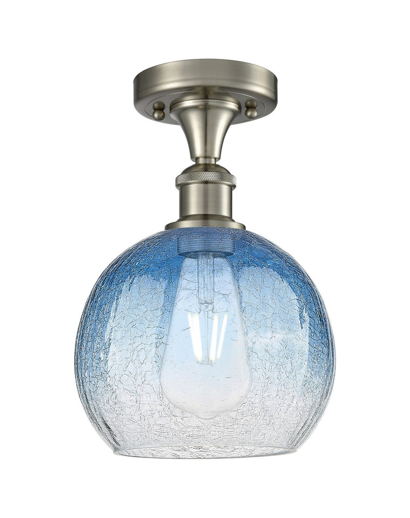 Innovations 516-1C-SN-G483-8SB One Light Semi-Flush Mount, Brushed Satin Nickel