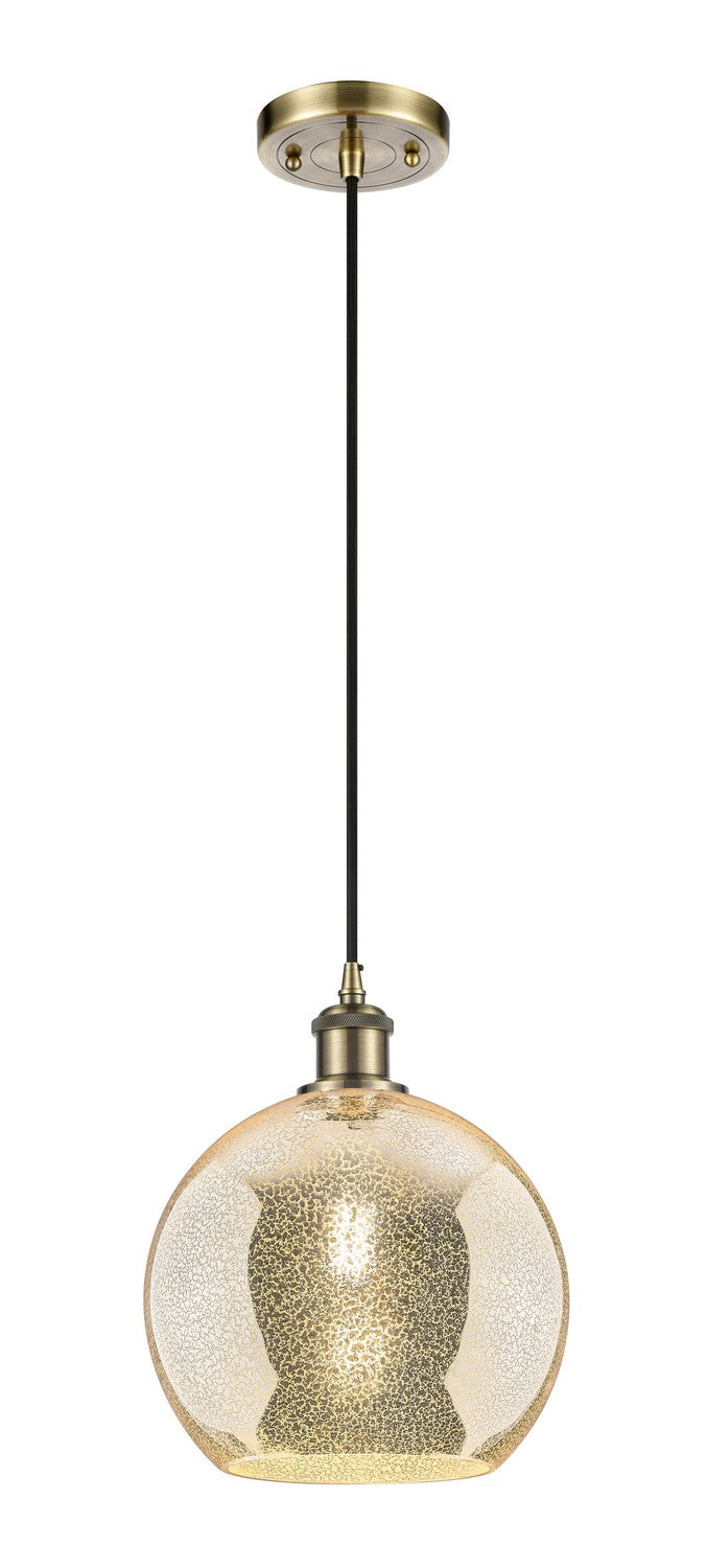 Innovations 516-1P-AB-G128-10 One Light Mini Pendant, Antique Brass