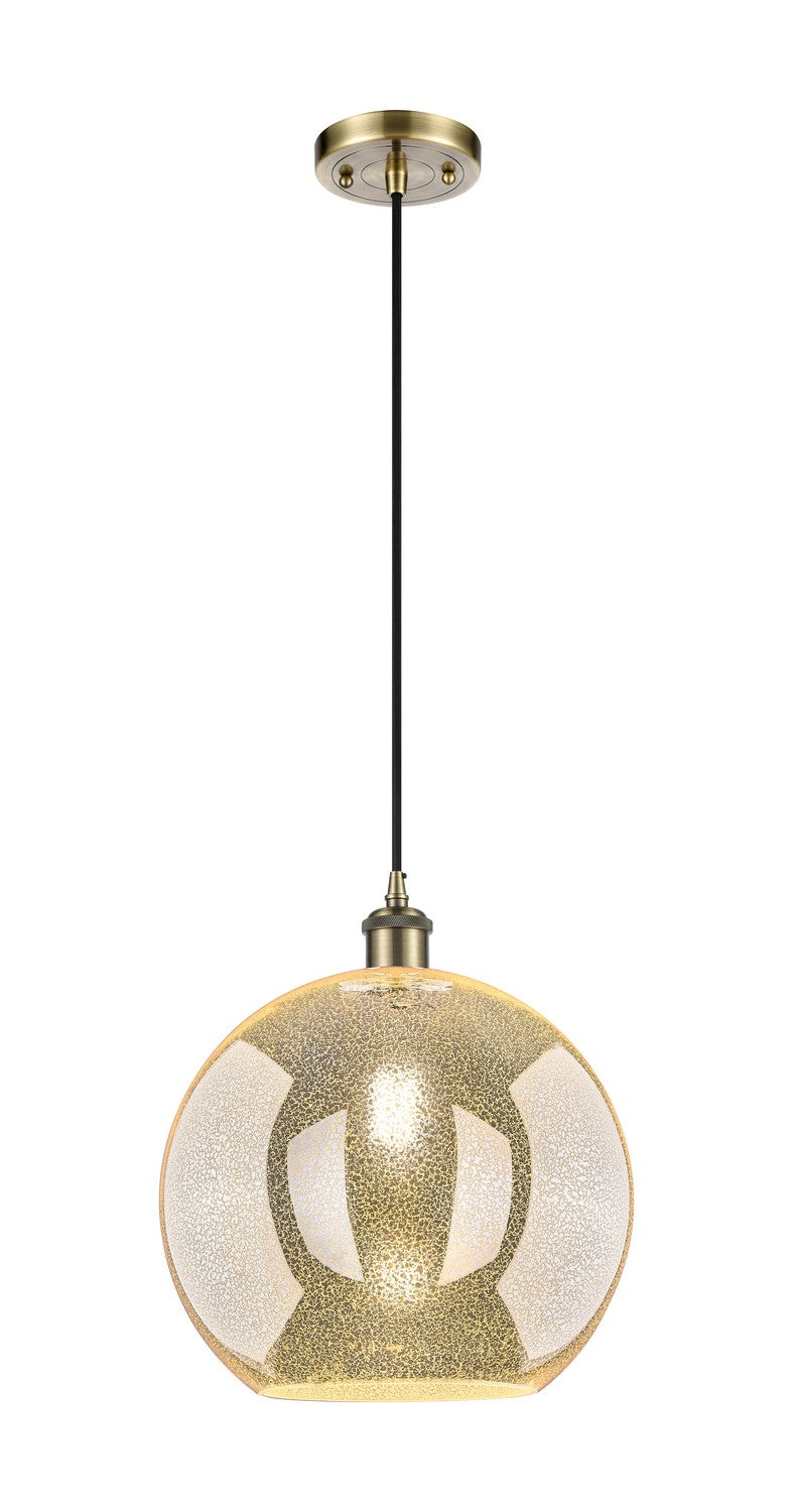 Innovations 516-1P-AB-G128-12 One Light Mini Pendant, Antique Brass
