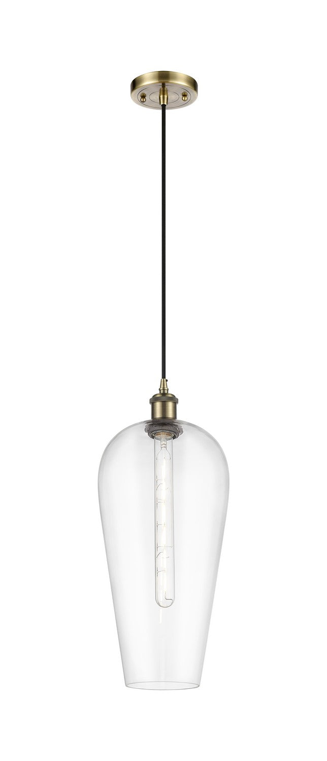 Innovations 516-1P-AB-G456-8CL One Light Mini Pendant, Antique Brass