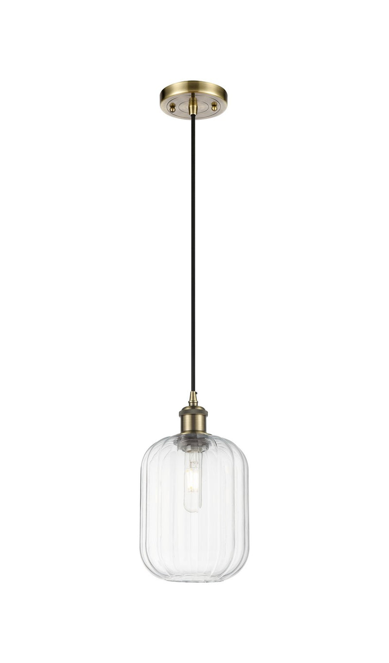 Innovations 516-1P-AB-G460-7CL One Light Mini Pendant, Antique Brass