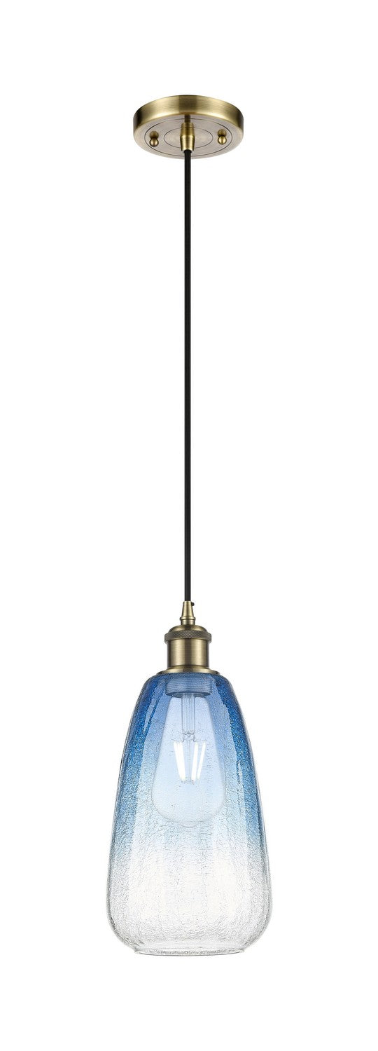 Innovations 516-1P-AB-G480-6SB One Light Mini Pendant, Antique Brass