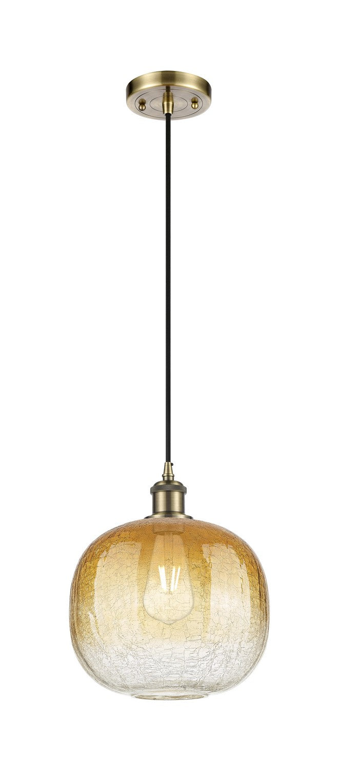 Innovations 516-1P-AB-G481-10AM One Light Mini Pendant, Antique Brass
