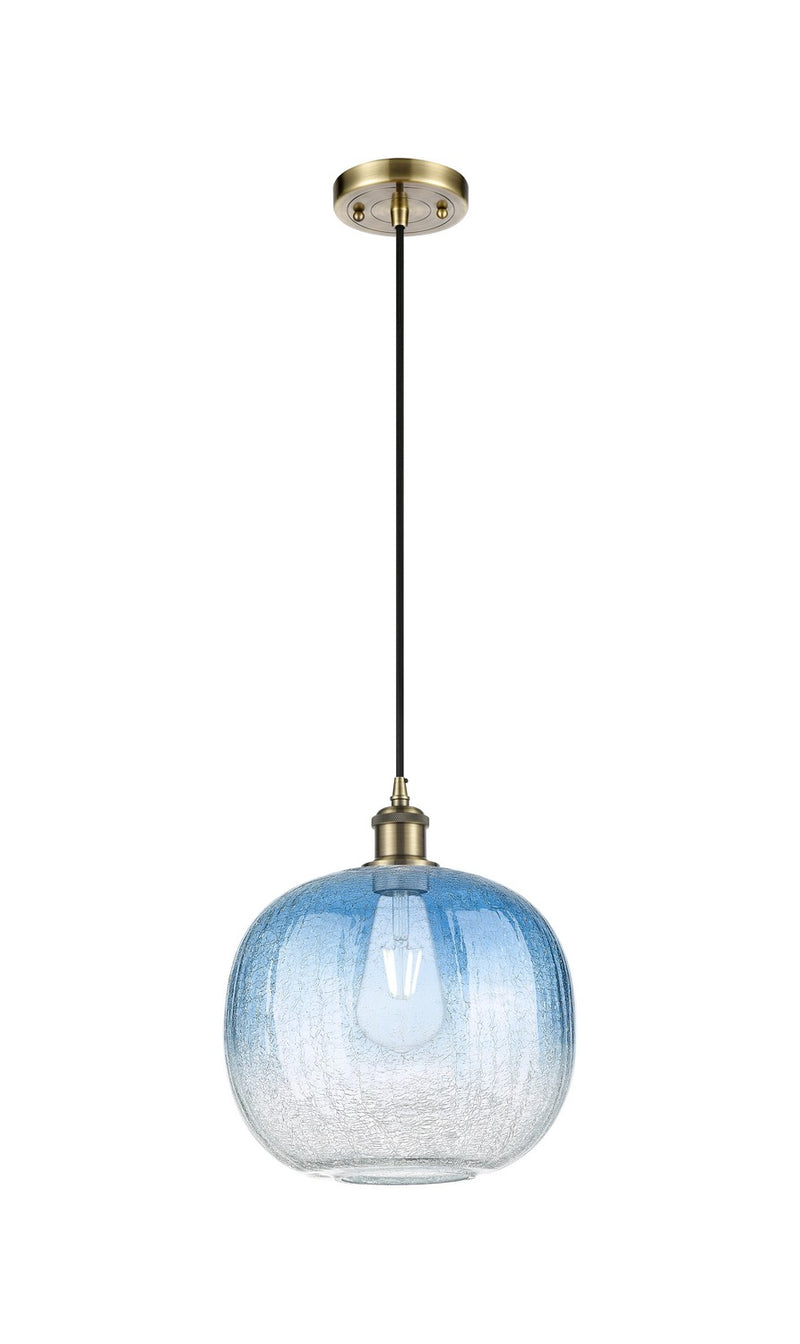 Innovations 516-1P-AB-G481-10SB One Light Mini Pendant, Antique Brass