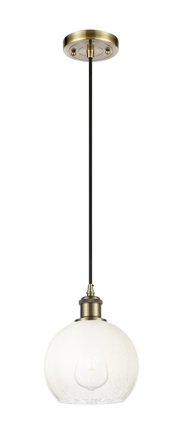 Innovations 516-1P-AB-G483-8OP One Light Mini Pendant, Antique Brass