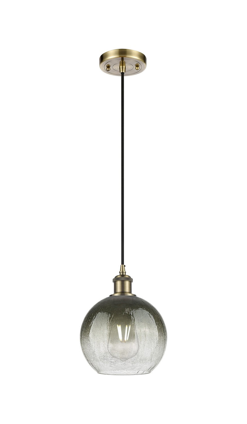 Innovations 516-1P-AB-G483-8SL One Light Mini Pendant, Antique Brass