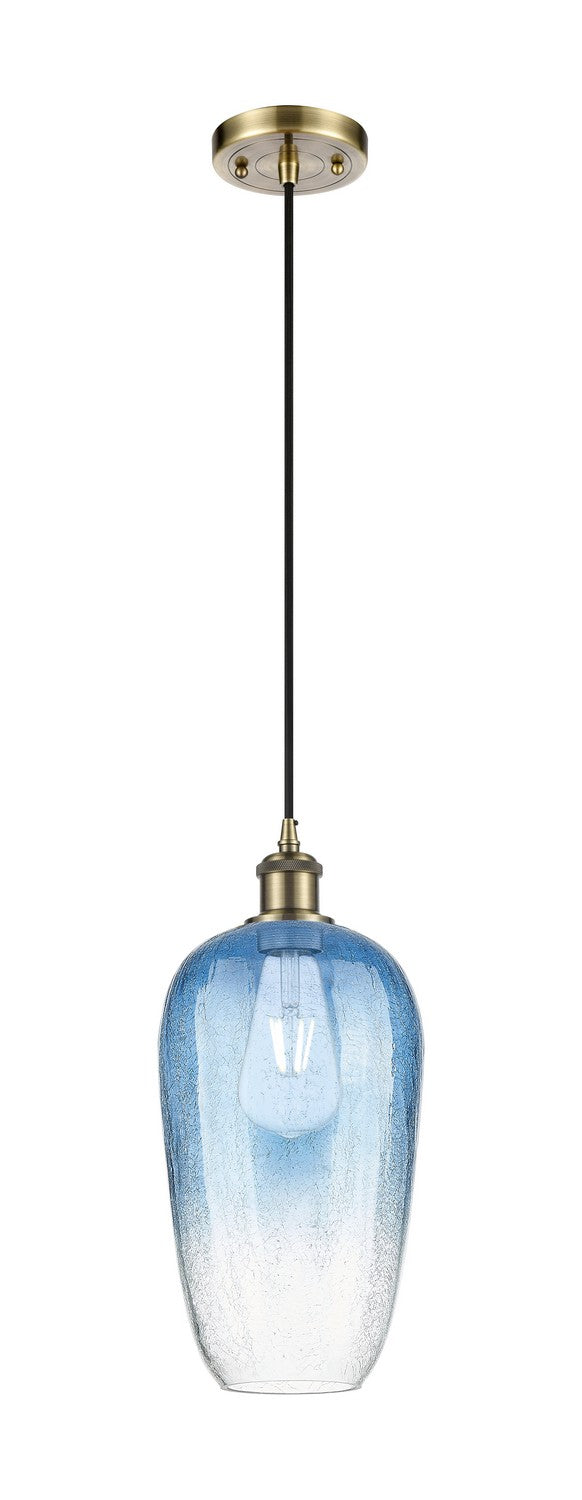 Innovations 516-1P-AB-G484-7SB One Light Mini Pendant, Antique Brass