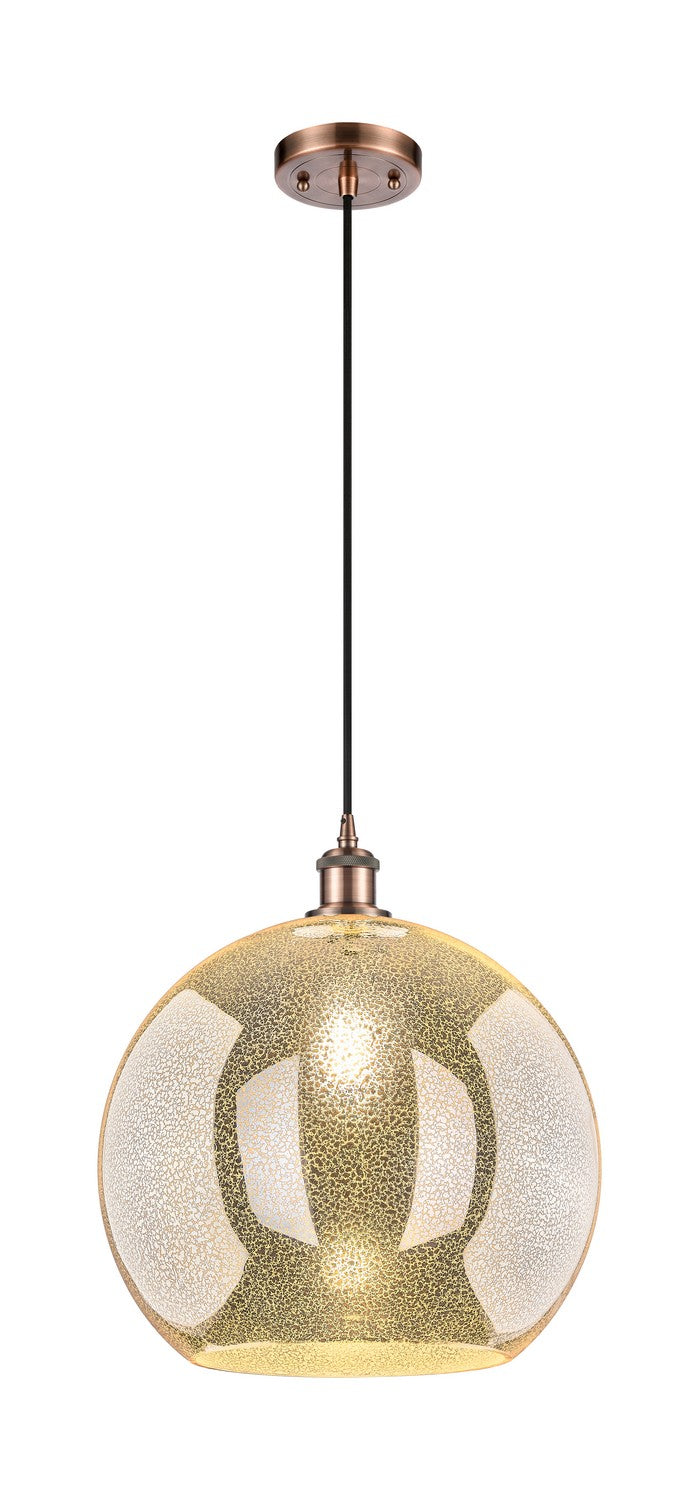Innovations 516-1P-AC-G128-14 One Light Pendant, Antique Copper