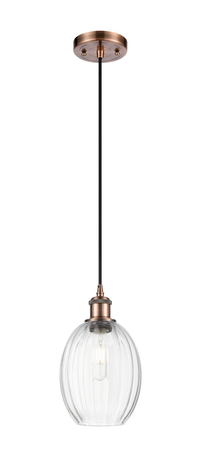 Innovations 516-1P-AC-G459-6CL One Light Mini Pendant, Antique Copper